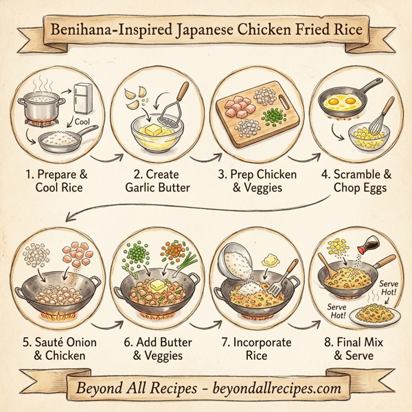 Authentic Benihana-Inspired Japanese Chicken Fried Rice instructions