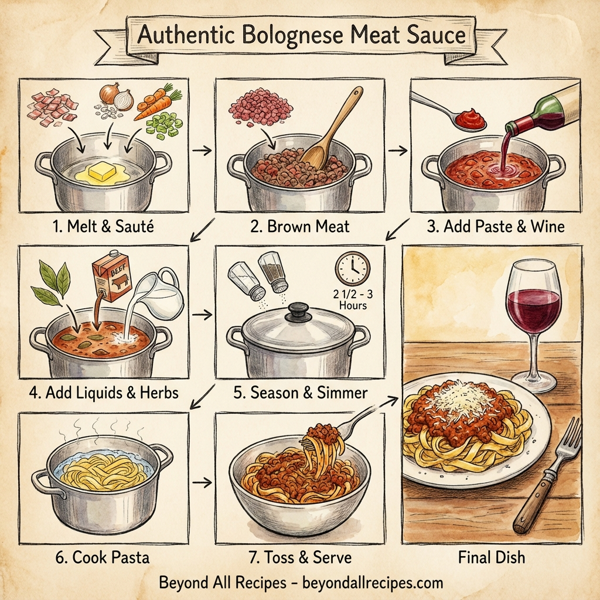 Authentic Bolognese Meat Sauce instructions