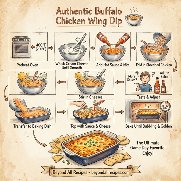 Authentic Buffalo Chicken Wing Dip instructions
