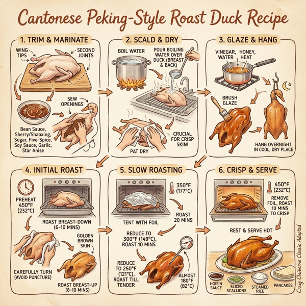 Authentic Cantonese Peking-Style Roast Duck instructions
