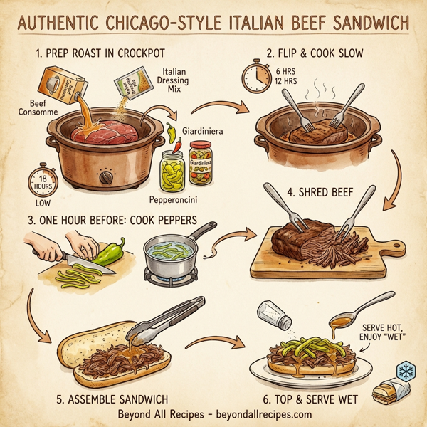 Authentic Chicago-Style Italian Beef Sandwich instructions