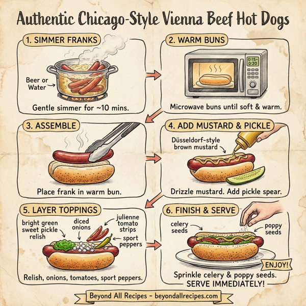 Authentic Chicago-Style Vienna Beef Hot Dogs instructions