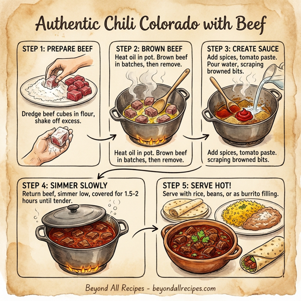 Authentic Chili Colorado with Beef instructions