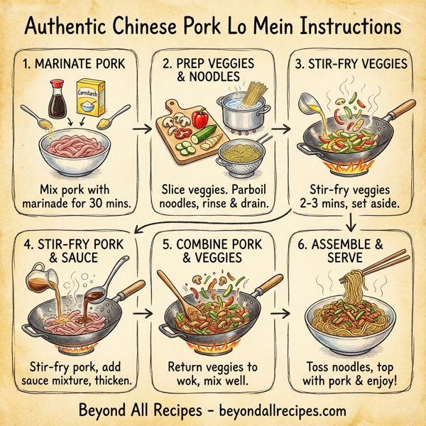 Authentic Chinese Pork Lo Mein instructions