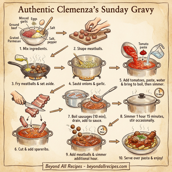 Authentic Clemenza's Sunday Gravy instructions