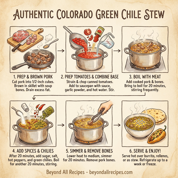 Authentic Colorado Green Chile Stew instructions