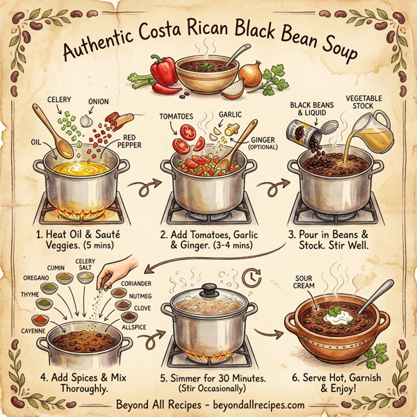 Authentic Costa Rican Black Bean Soup instructions