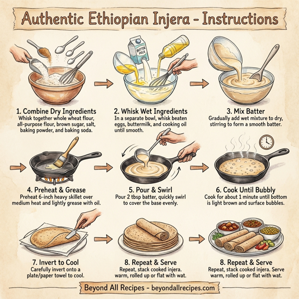 Authentic Ethiopian Injera instructions