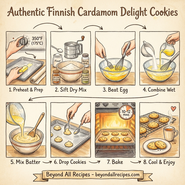 Authentic Finnish Cardamom Delight Cookies instructions