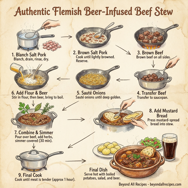 Authentic Flemish Beer-Infused Beef Stew instructions