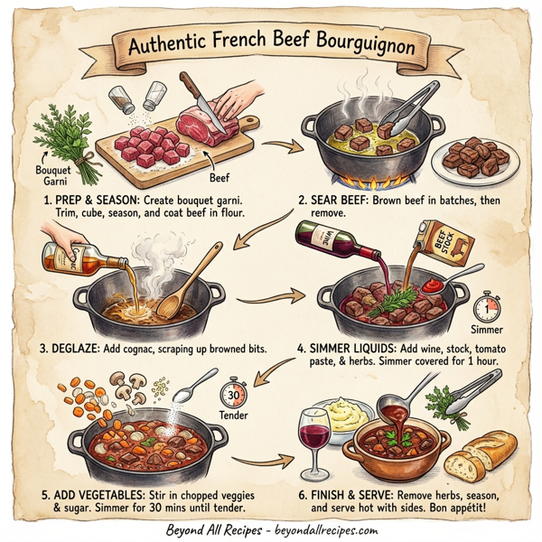 Authentic French Beef Bourguignon instructions