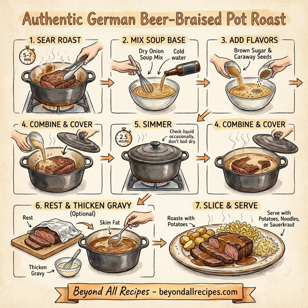 Authentic German Beer-Braised Pot Roast instructions