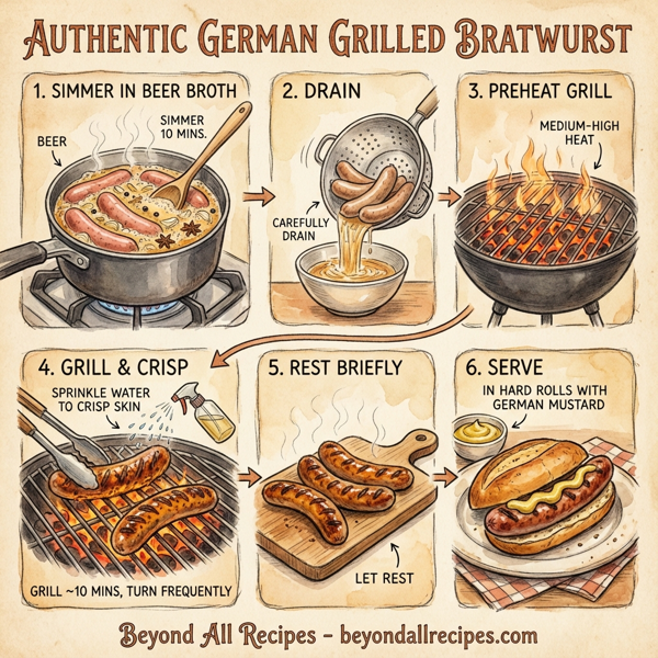 Authentic German Grilled Bratwurst instructions