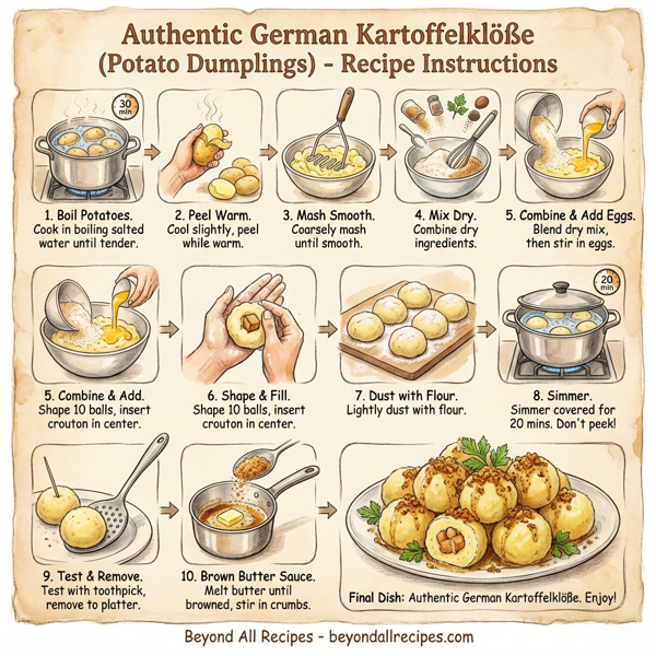 Authentic German Kartoffelklöße (Potato Dumplings) instructions