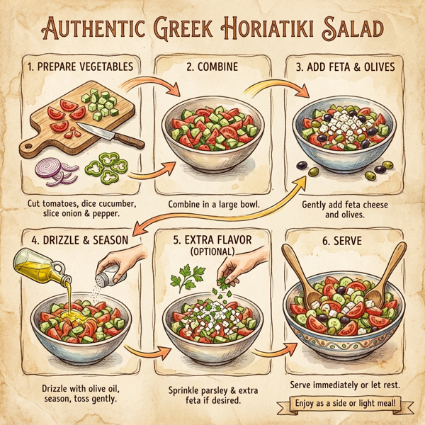 Authentic Greek Horiatiki Salad instructions