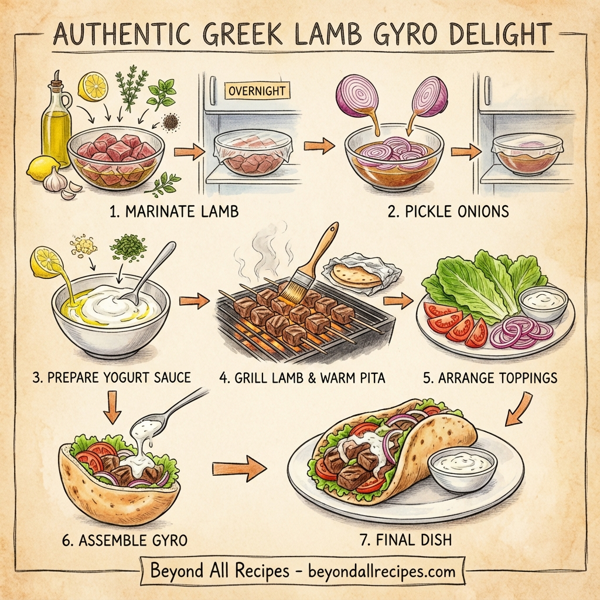 Authentic Greek Lamb Gyro Delight instructions