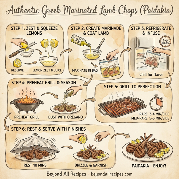 Authentic Greek Marinated Lamb Chops (Paidakia) instructions