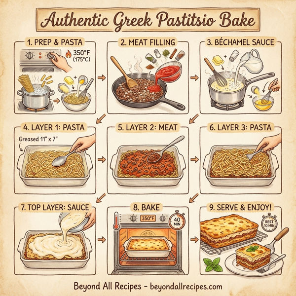 Authentic Greek Pastitsio Bake instructions
