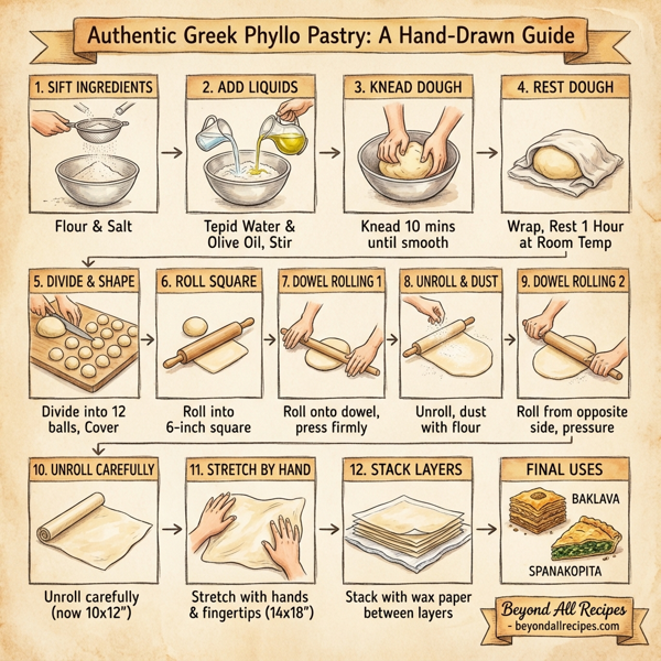 Authentic Greek Phyllo Pastry instructions
