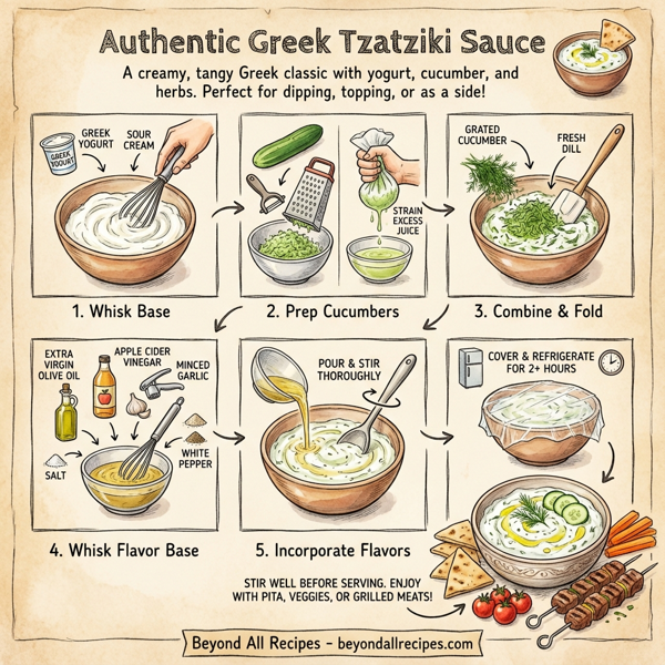 Authentic Greek Tzatziki Sauce instructions
