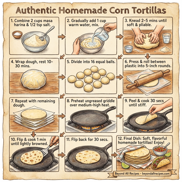 Authentic Homemade Corn Tortillas instructions