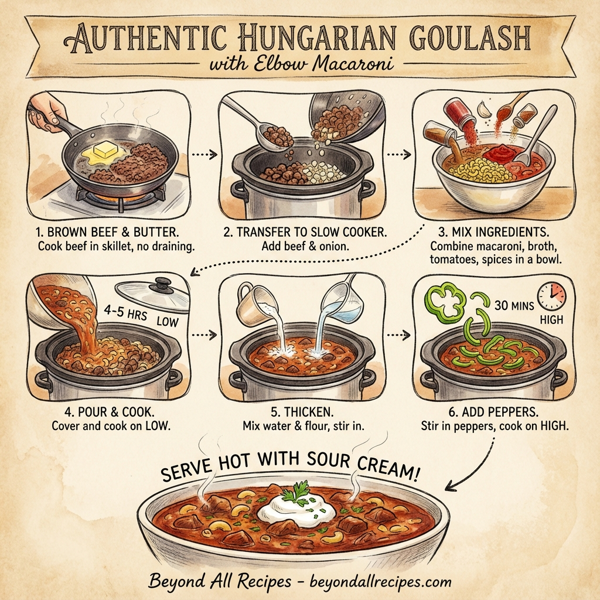 Authentic Hungarian Goulash with Elbow Macaroni instructions