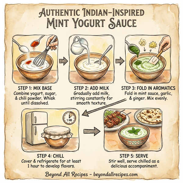Authentic Indian-Inspired Mint Yogurt Sauce instructions