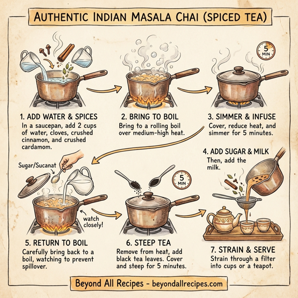 Authentic Indian Masala Chai (Spiced Tea) instructions
