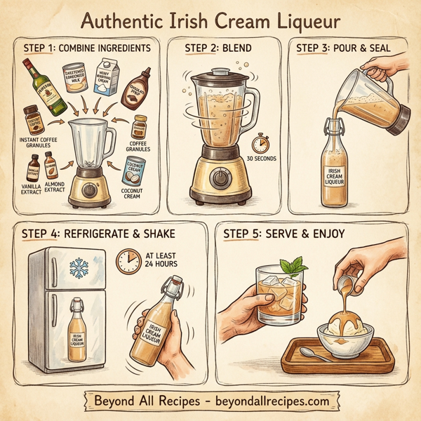 Authentic Irish Cream Liqueur instructions