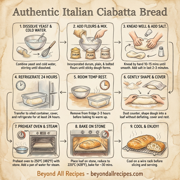 Authentic Italian Ciabatta Bread instructions