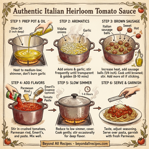 Authentic Italian Heirloom Tomato Sauce instructions
