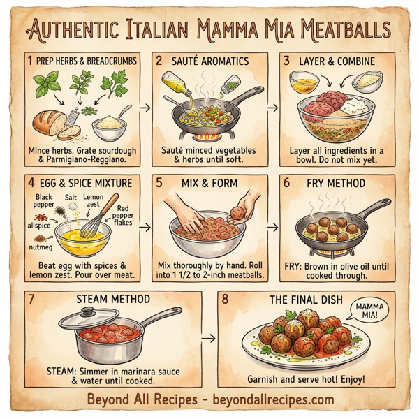 Authentic Italian Mama Mia Meatballs instructions