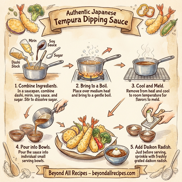 Authentic Japanese Tempura Dipping Sauce instructions