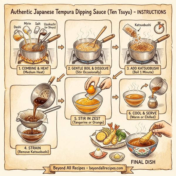 Authentic Japanese Tempura Dipping Sauce (Ten Tsuyu) instructions