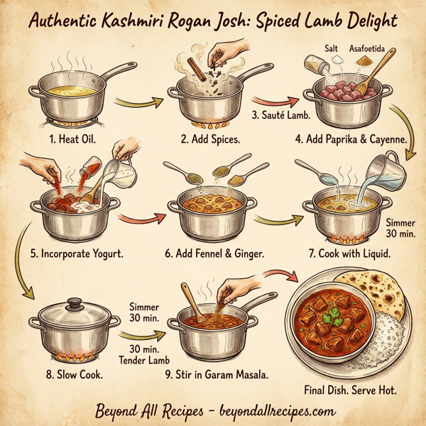 Authentic Kashmiri Rogan Josh: Spiced Lamb Delight instructions