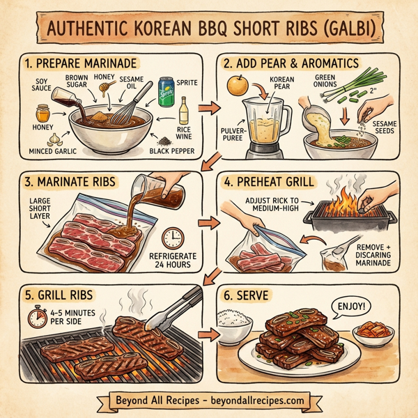 Authentic Korean BBQ Short Ribs (Galbi) instructions