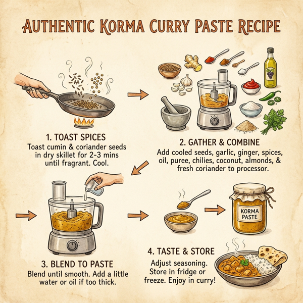 Authentic Korma Curry Paste instructions