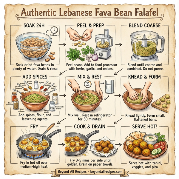 Authentic Lebanese Fava Bean Falafel instructions