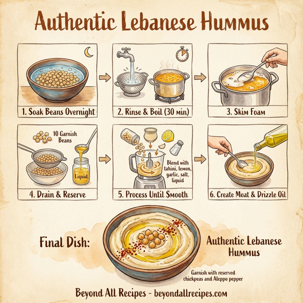 Authentic Lebanese Hummus instructions