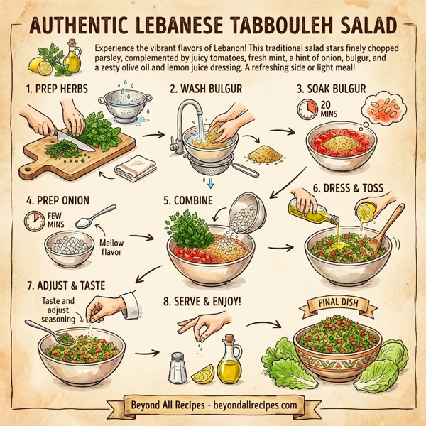 Authentic Lebanese Tabbouleh Salad instructions