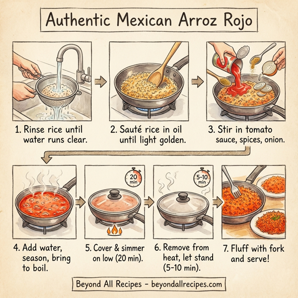 Authentic Mexican Arroz Rojo instructions