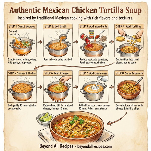 Authentic Mexican Chicken Tortilla Soup instructions