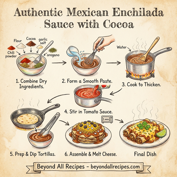 Authentic Mexican Enchilada Sauce with Cocoa instructions