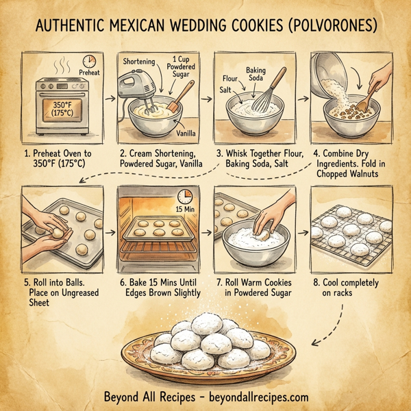 Authentic Mexican Wedding Cookies (Polvorones) instructions