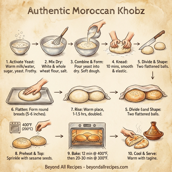 Authentic Moroccan Khobz instructions