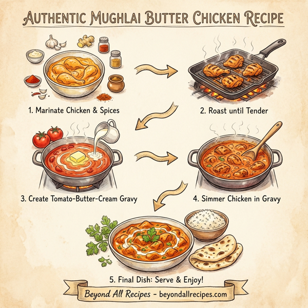 Authentic Mughlai Butter Chicken instructions