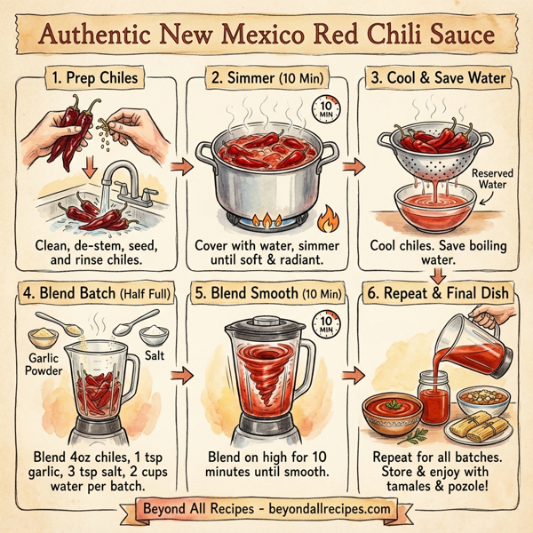 Authentic New Mexico Red Chili Sauce instructions