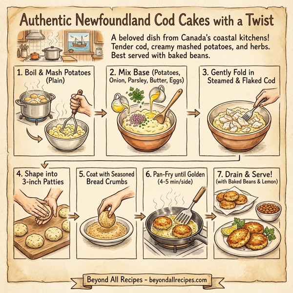 Authentic Newfoundland Cod Cakes with a Twist instructions
