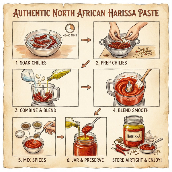 Authentic North African Harissa Paste instructions