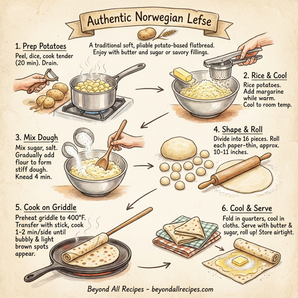 Authentic Norwegian Lefse instructions